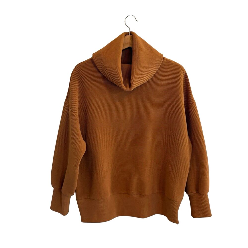 Varley Womens Wilton Ribbed Oversized Sweatshirt Size S Womens Roll Neck Fall